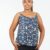Navy & White Croton Mosaic Print